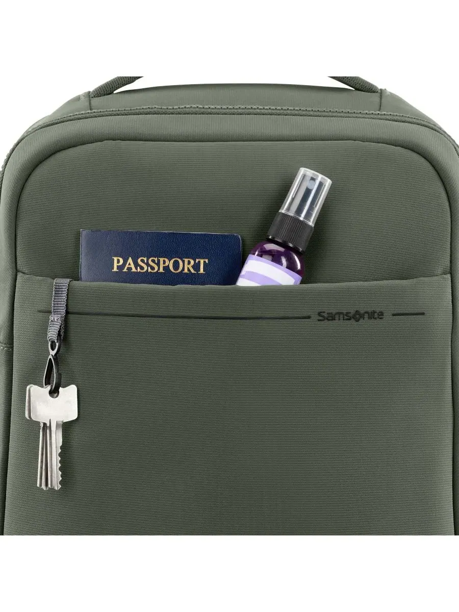 Рюкзак дорожный 43x29x17 см с отделением для ноутбука Better Than Basic Samsonite — изображение 7 из 8, оливковый