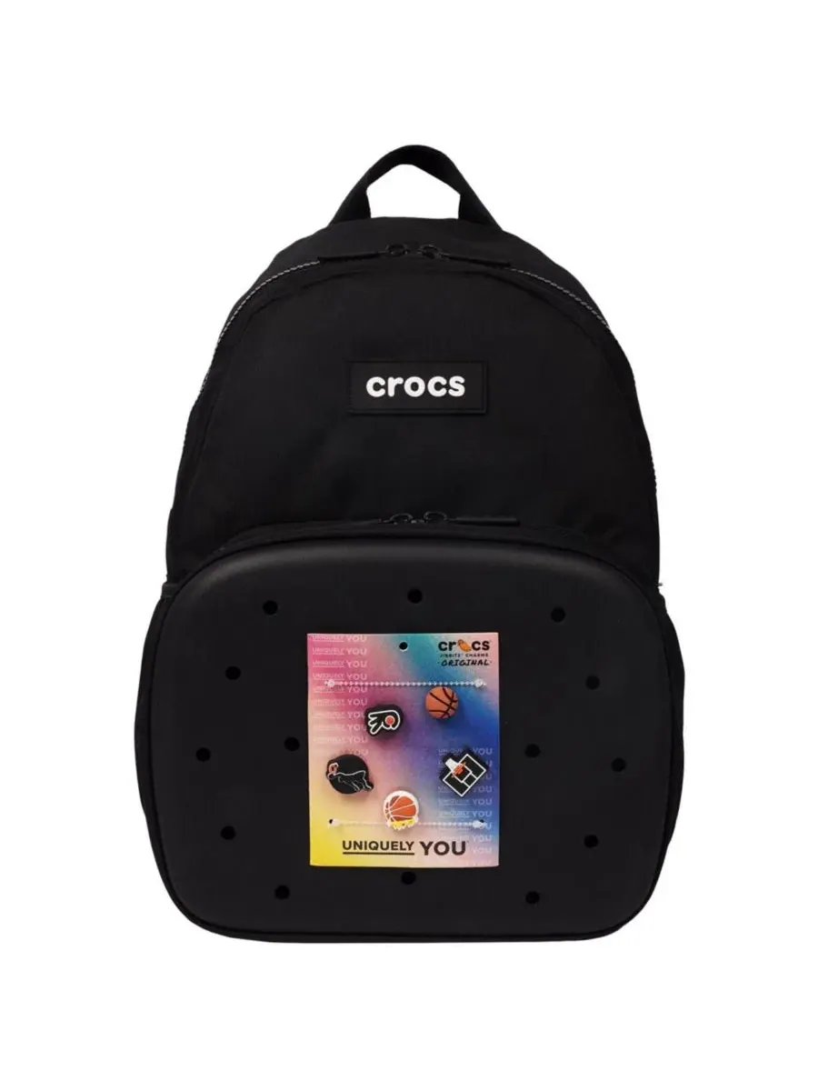 Рюкзак школьный с передним карманом из ЭВА, с брелоками Jibbitz Crocs — изображение 1 из 10, черный