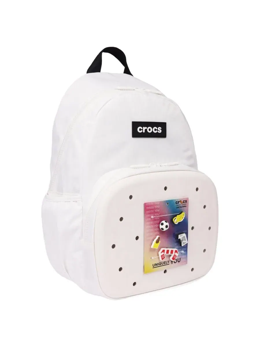 Рюкзак школьный с передним карманом из ЭВА, с набором Jibbitz Crocs — изображение 2 из 10, белый