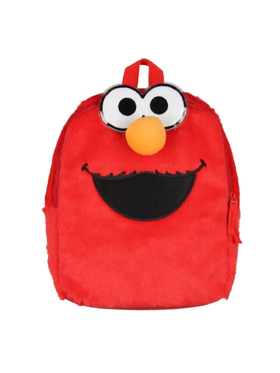 Рюкзак Sesame Street Furry Elmo Smile Face 12 дюймов — красный