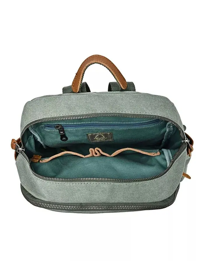 Рюкзак из холста Magnolia Hill TSD BRAND — изображение 3 из 10, бирюзовый