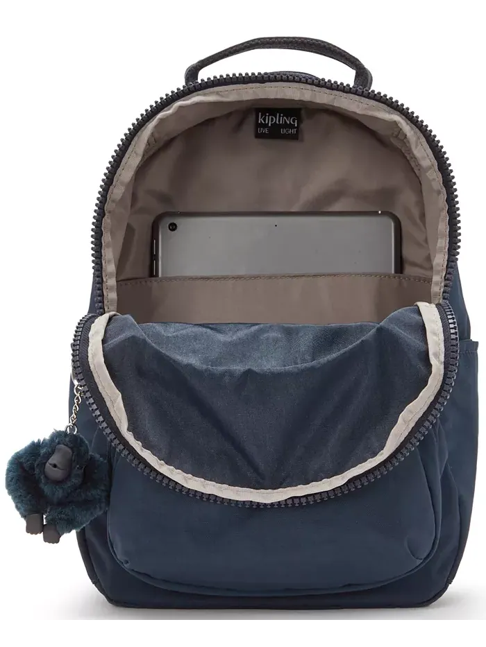 Рюкзак женский Kipling Seoul полиэстер — изображение 2 из 8, синий