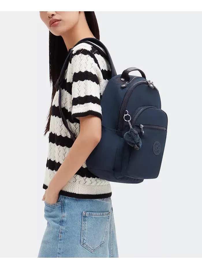 Рюкзак женский Kipling Seoul полиэстер — изображение 7 из 8, синий