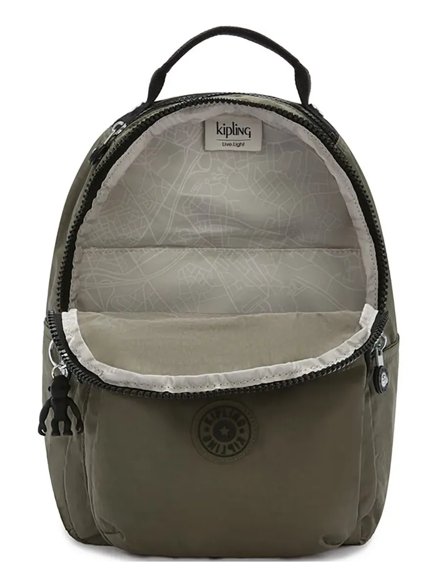 Рюкзак женский Kipling Seoul 15 нейлон — изображение 2 из 6, зеленый
