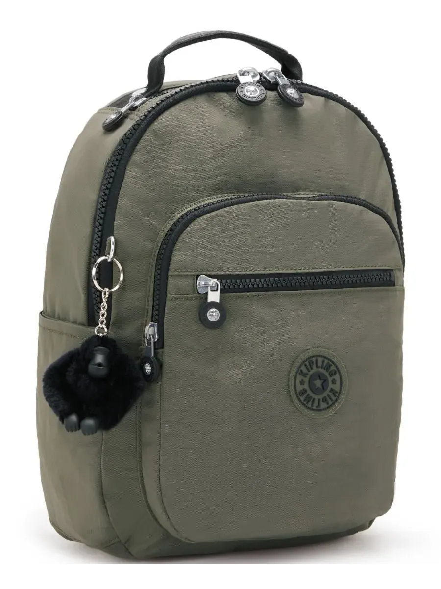 Рюкзак женский Kipling Seoul 15 нейлон — изображение 3 из 6, зеленый