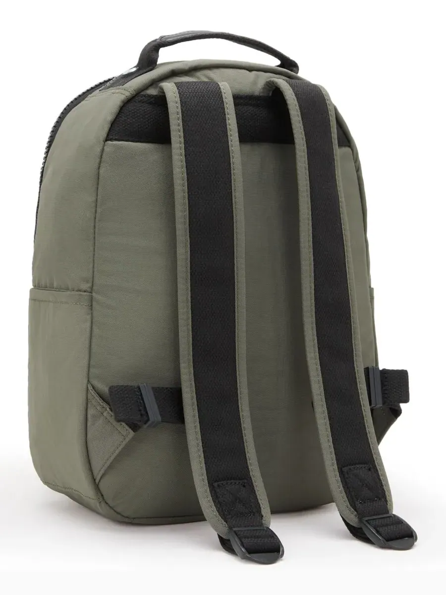 Рюкзак женский Kipling Seoul 15 нейлон — изображение 4 из 6, зеленый