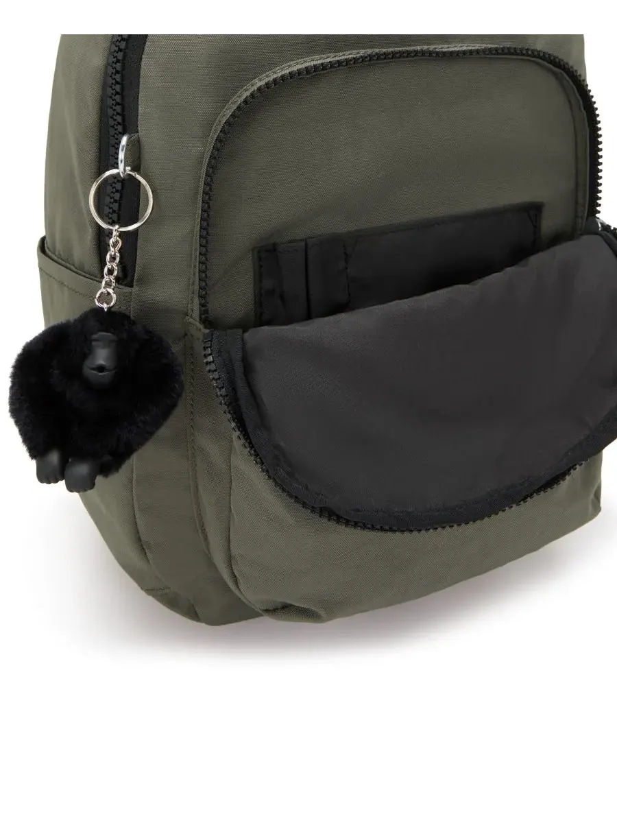 Рюкзак женский Kipling Seoul 15 нейлон — изображение 5 из 6, зеленый