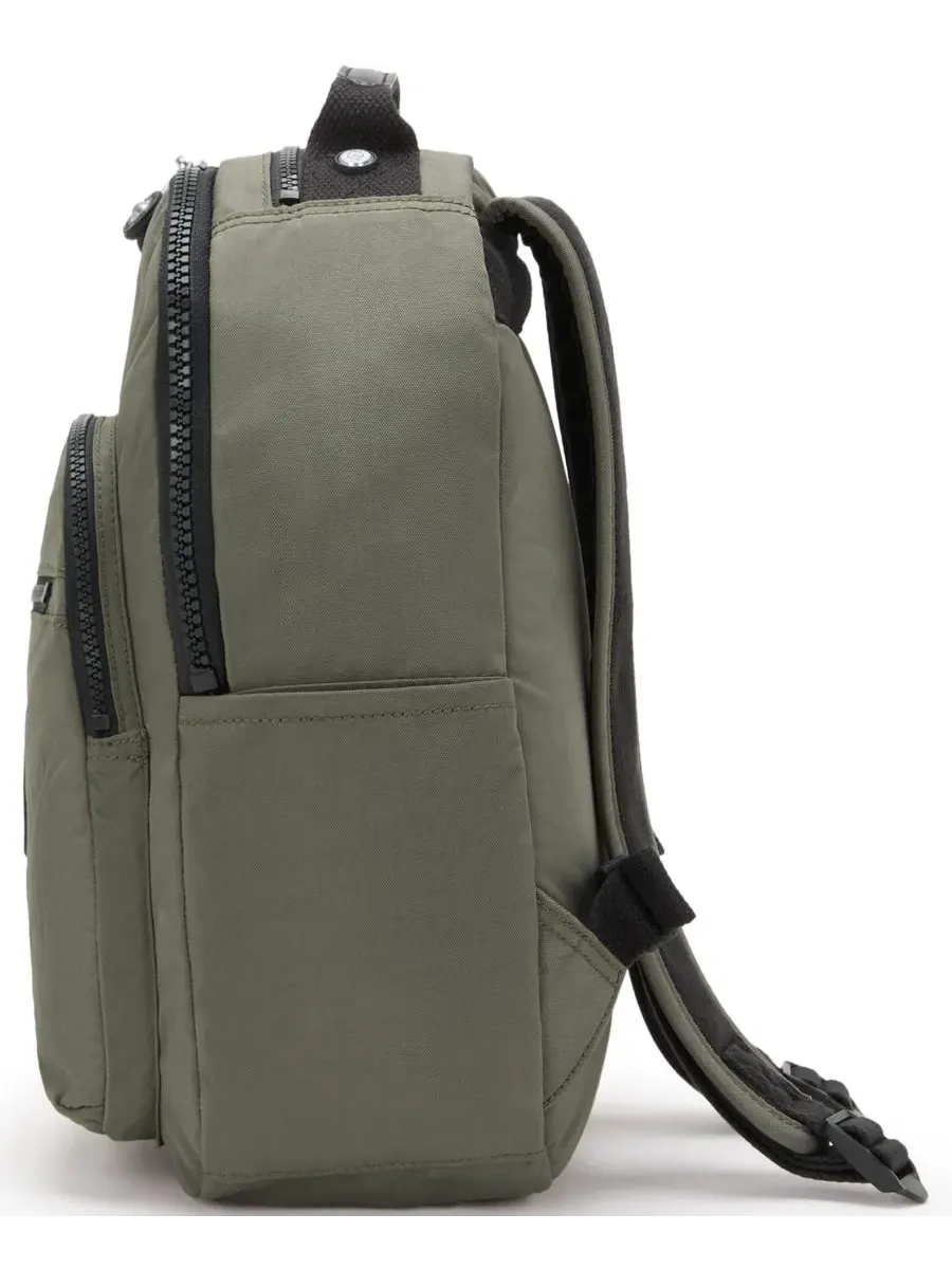 Рюкзак женский Kipling Seoul 15 нейлон — изображение 6 из 6, зеленый