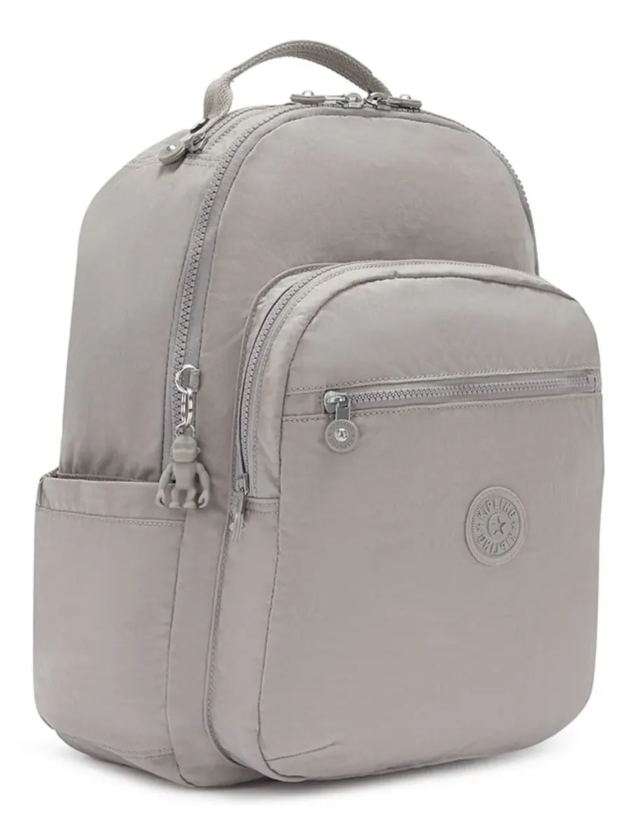 Рюкзак женский Kipling Seoul 15 нейлон — изображение 3 из 8, серый
