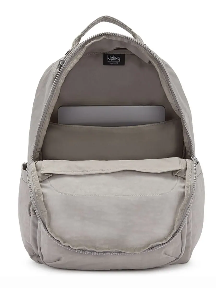 Рюкзак женский Kipling Seoul 15 нейлон — изображение 4 из 8, серый