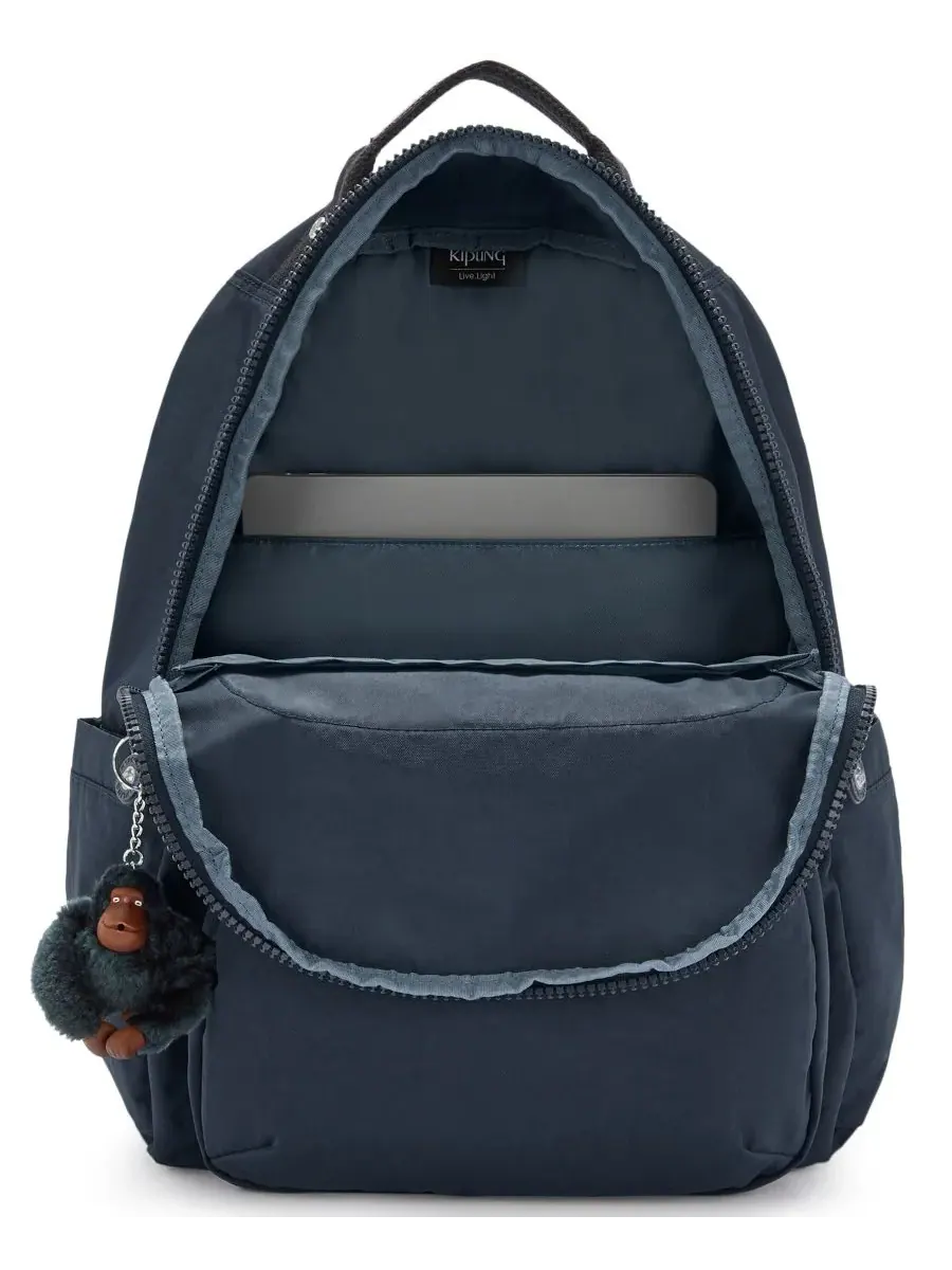 Рюкзак женский Kipling Seoul 15 нейлон — изображение 4 из 8, синий