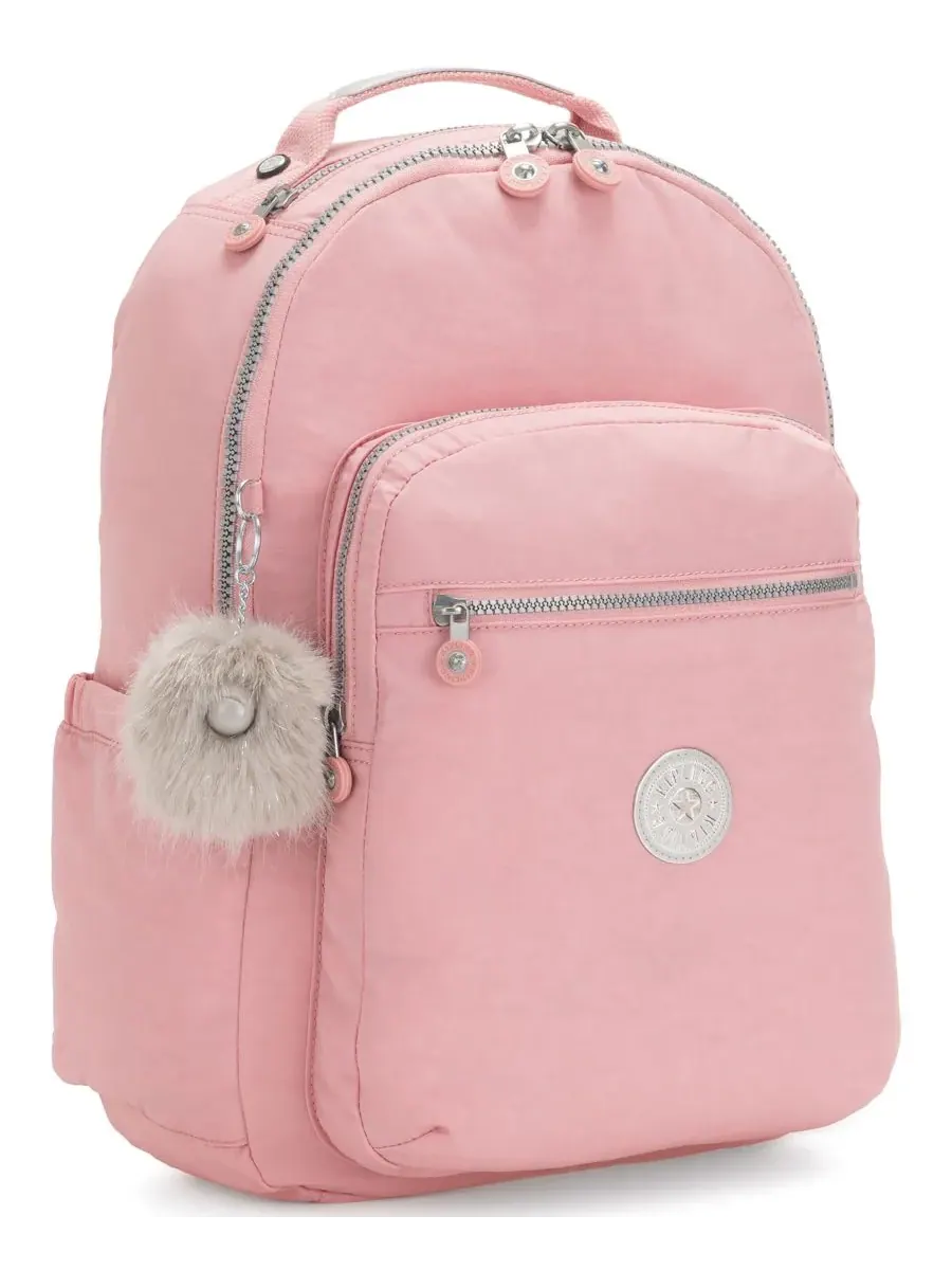 Рюкзак женский Kipling Seoul 15 нейлон — изображение 4 из 6, розовый