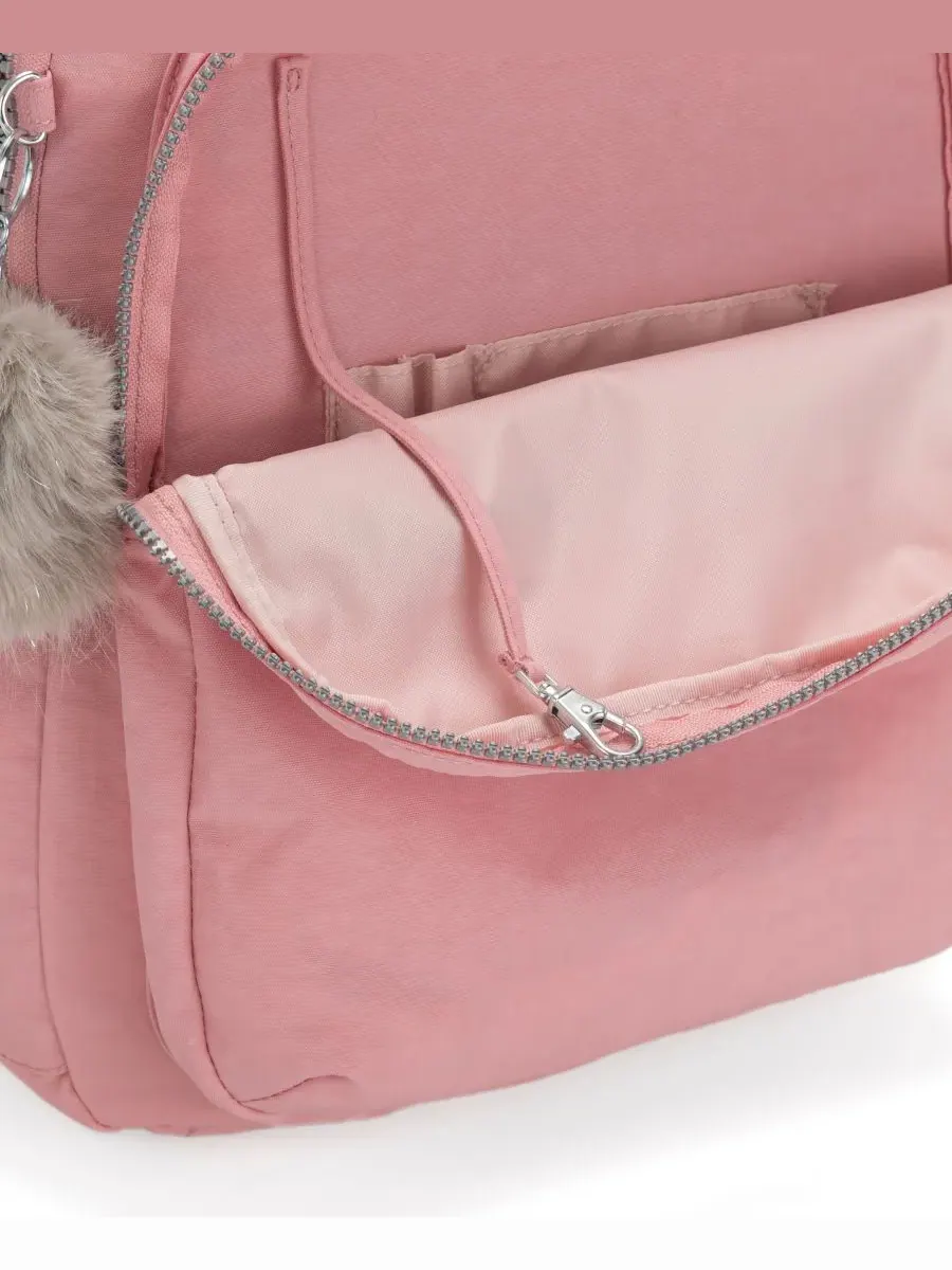 Рюкзак женский Kipling Seoul 15 нейлон — изображение 5 из 6, розовый