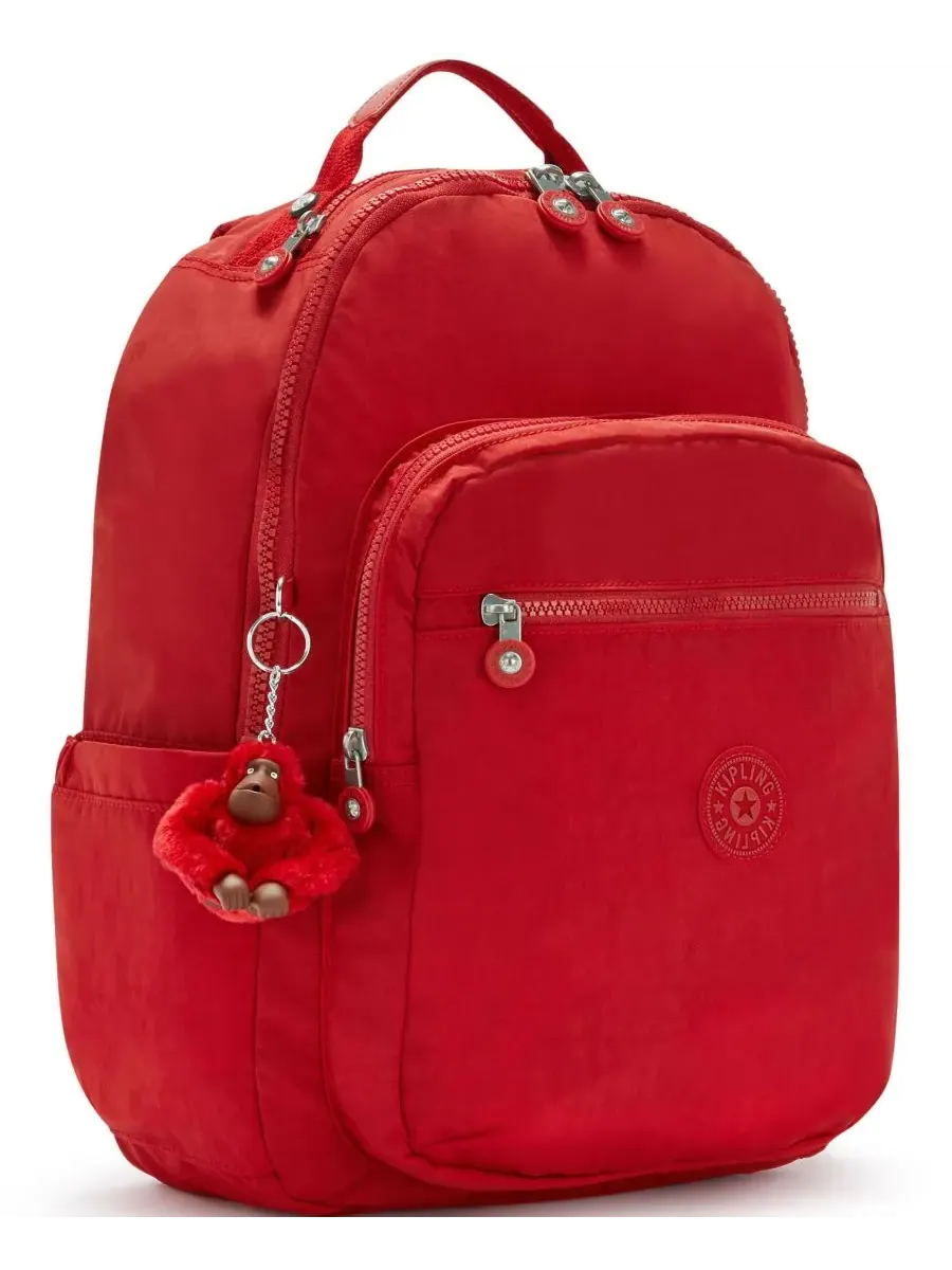 Рюкзак женский Kipling Seoul 15 нейлон — изображение 3 из 6, в тоне вишни