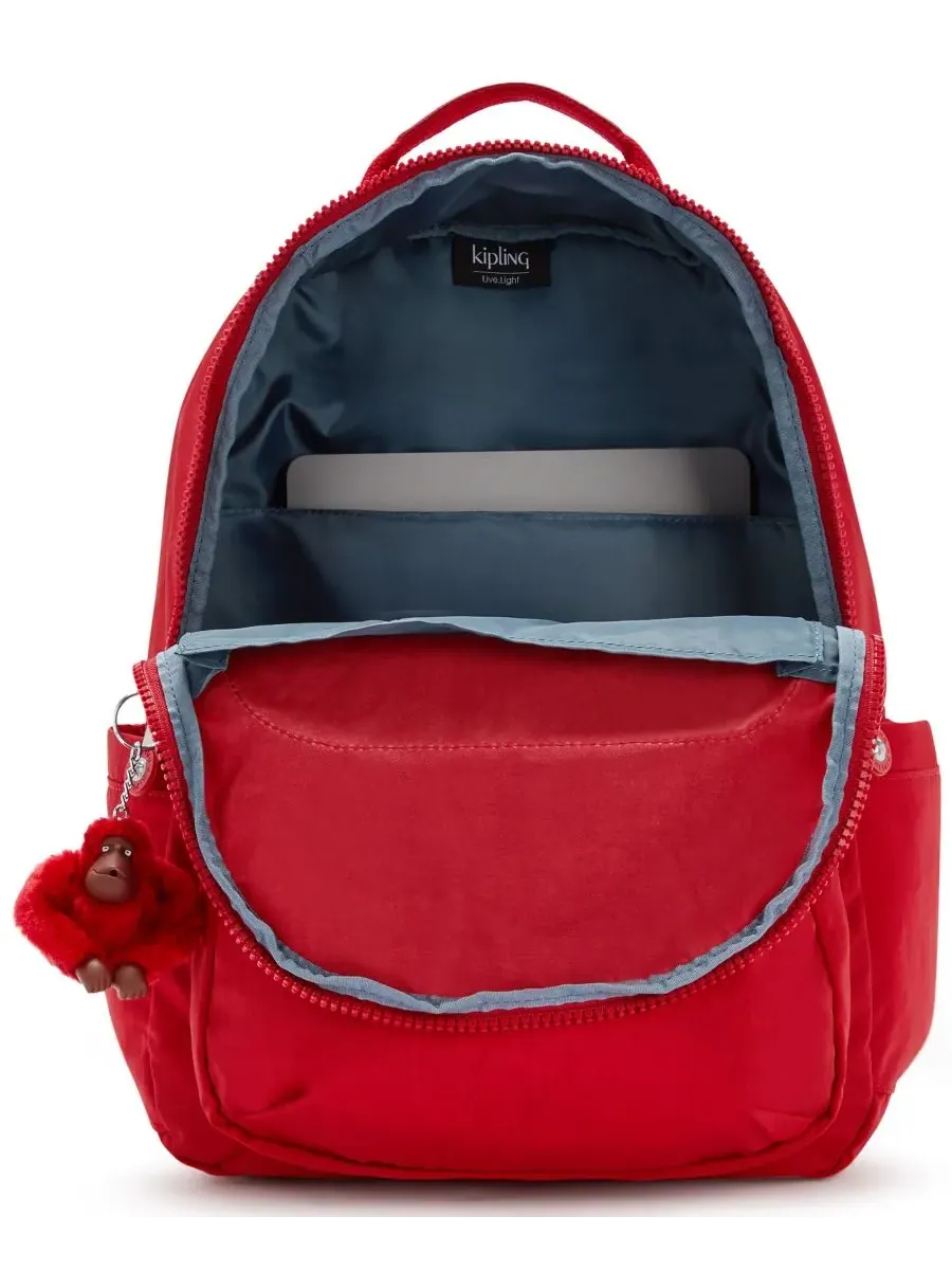 Рюкзак женский Kipling Seoul 15 нейлон — изображение 4 из 6, в тоне вишни