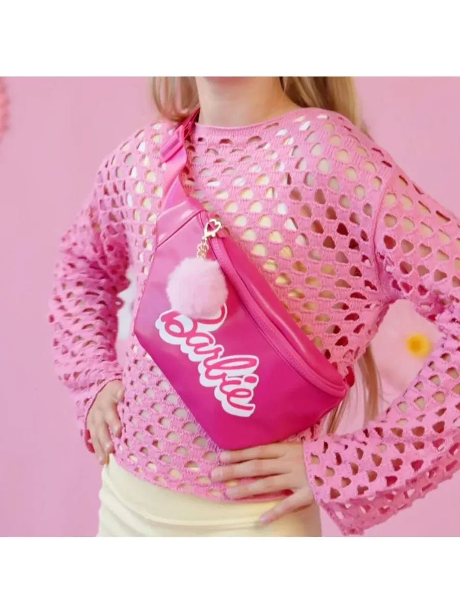 Поясная сумка Barbie Script Kids Belt Bag — изображение 4 из 4, розовый/розовый