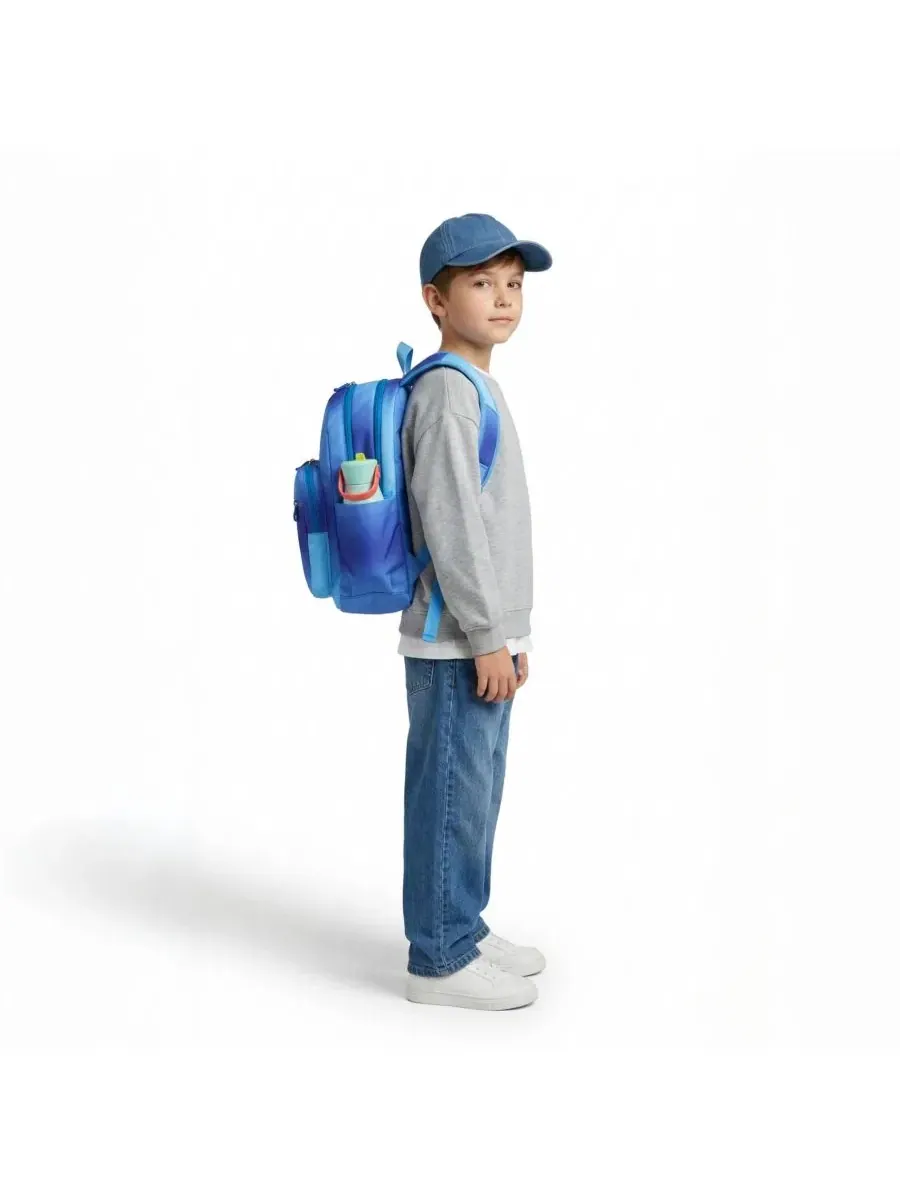 Детский рюкзак для школы и ноутбука Zenpack Jr. J World — изображение 8 из 8, синий