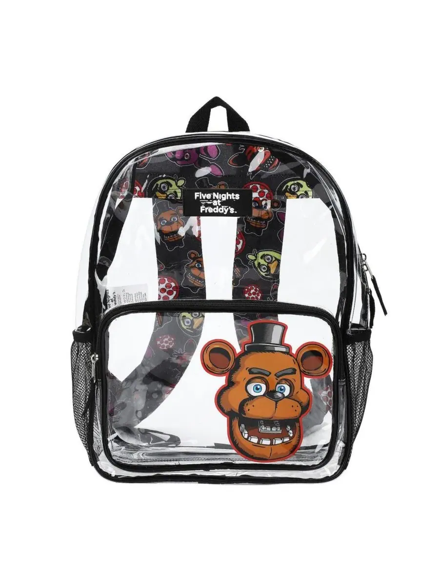 Прозрачный рюкзак с принтом Freddy Fazbear Five Nights At Freddy's — прозрачный