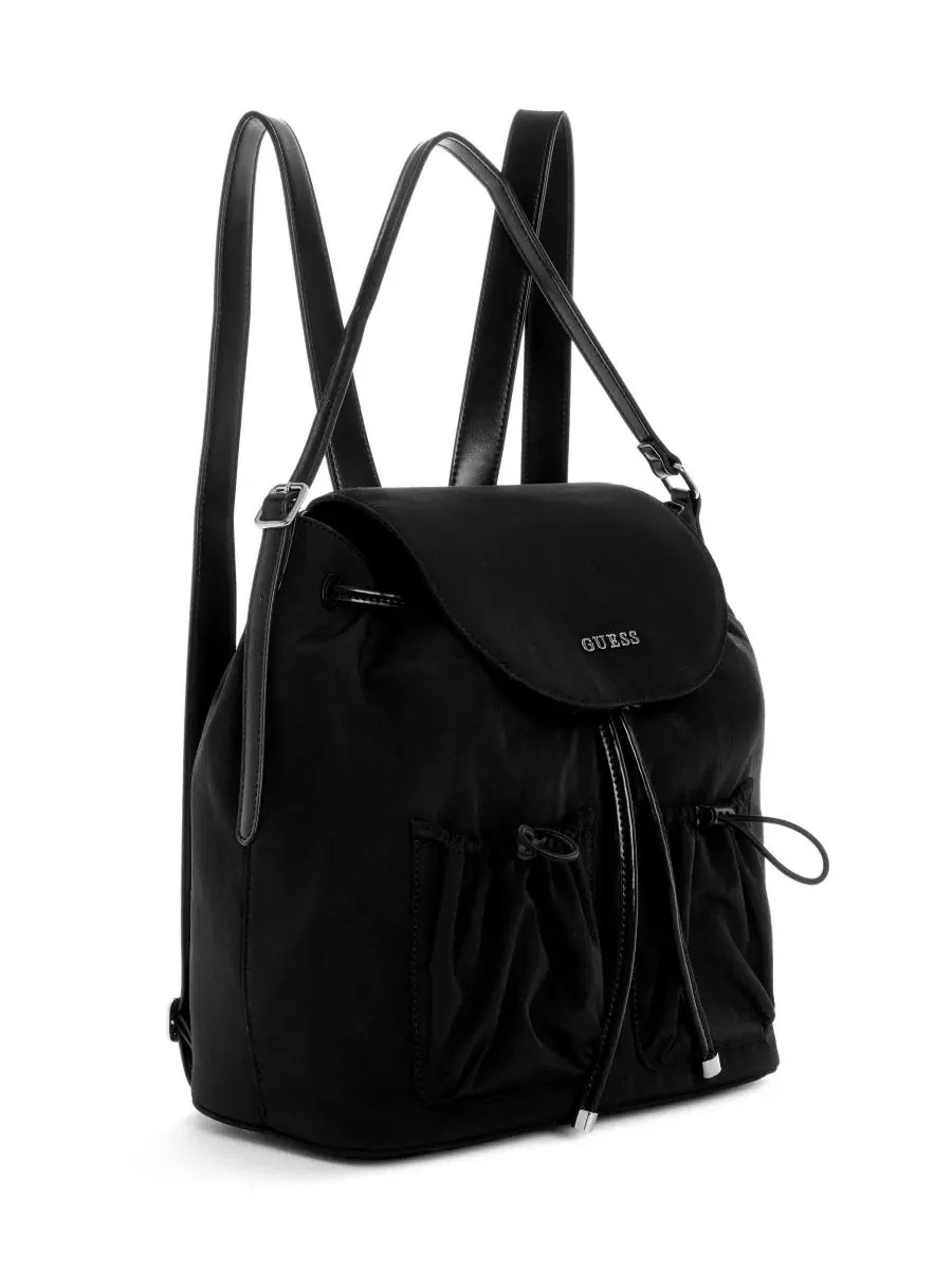 Рюкзак GUESS Sage Medium Flap Backpack Messenger — изображение 2 из 4, черный