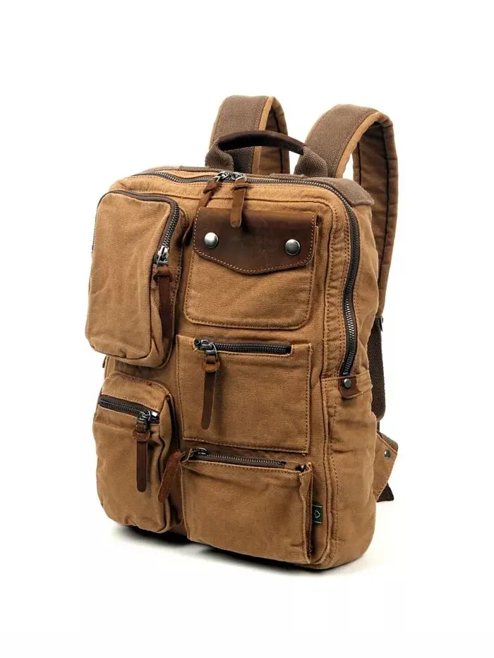 Холщовый рюкзак Ridge Valley TSD BRAND — изображение 2 из 8, верблюжий