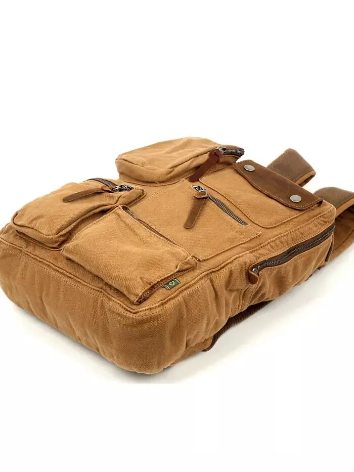Холщовый рюкзак Ridge Valley TSD BRAND — изображение 7 из 8, верблюжий