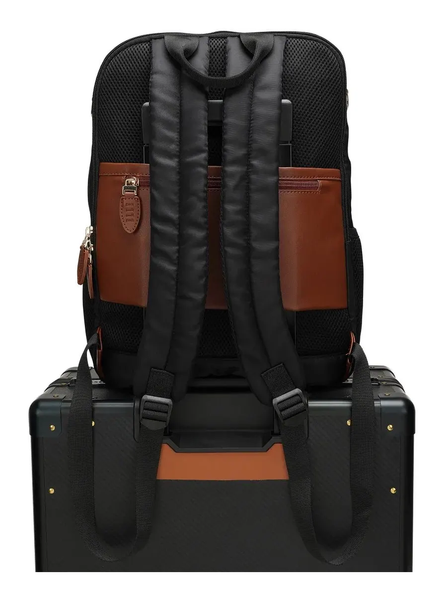 Рюкзак Luxe Journey 39 см из саржи и искусственной кожи Elle — изображение 2 из 8, черный