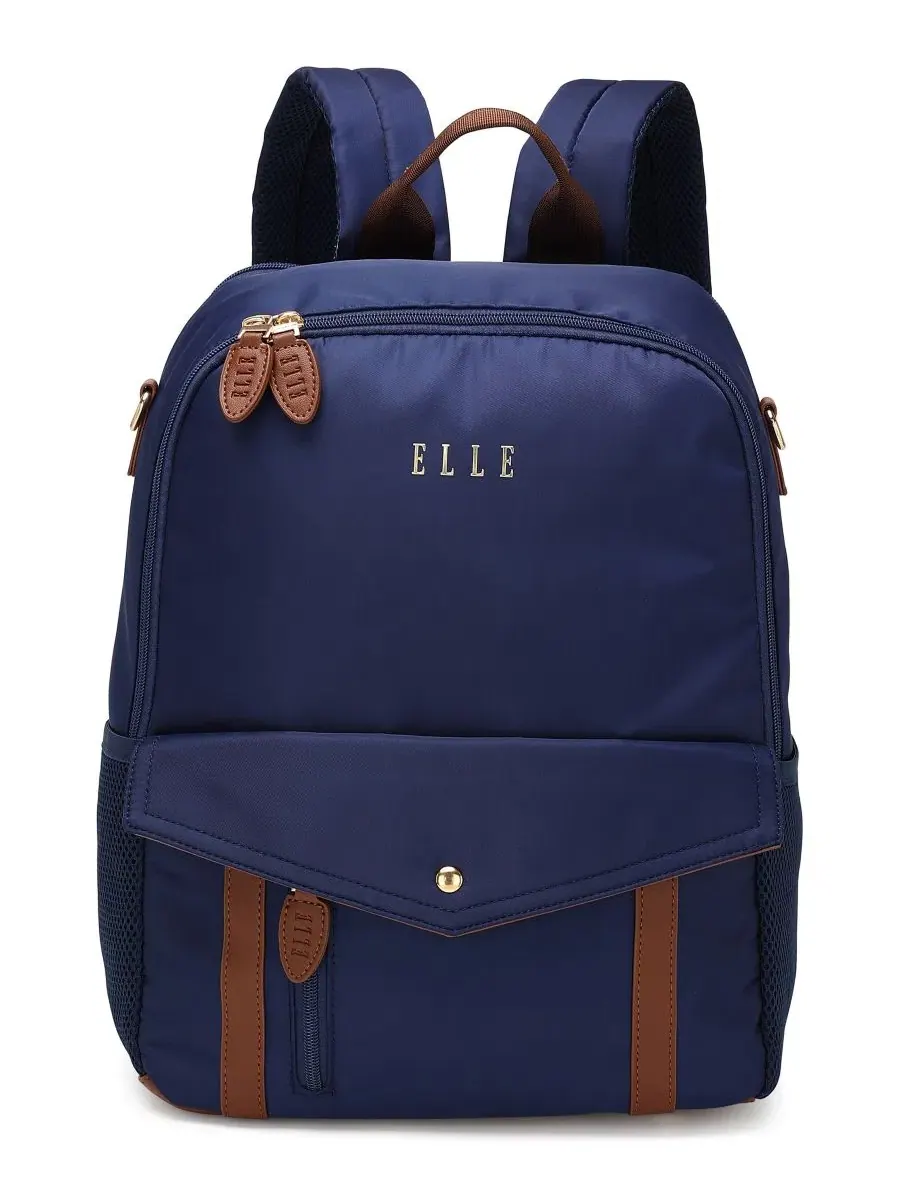 Рюкзак Luxe Journey 39 см из саржи и искусственной кожи Elle — синий