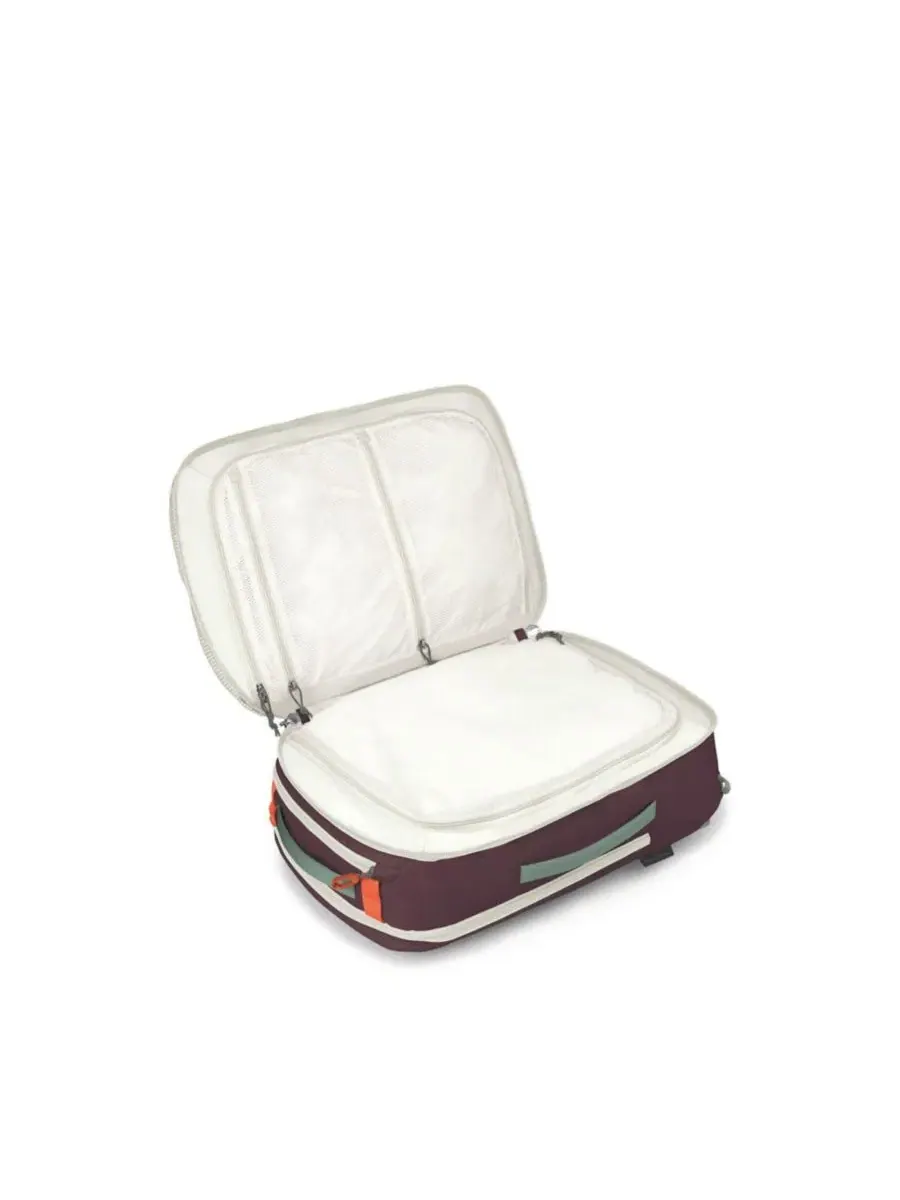 Рюкзак дорожный 36 л с раздельными отделениями Transporter Travel Pack Osprey Packs — изображение 2 из 5, белый-бордовый