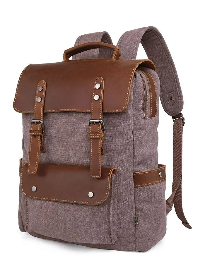 Холщовый рюкзак Valley Hill TSD BRAND — изображение 2 из 10, коричневый