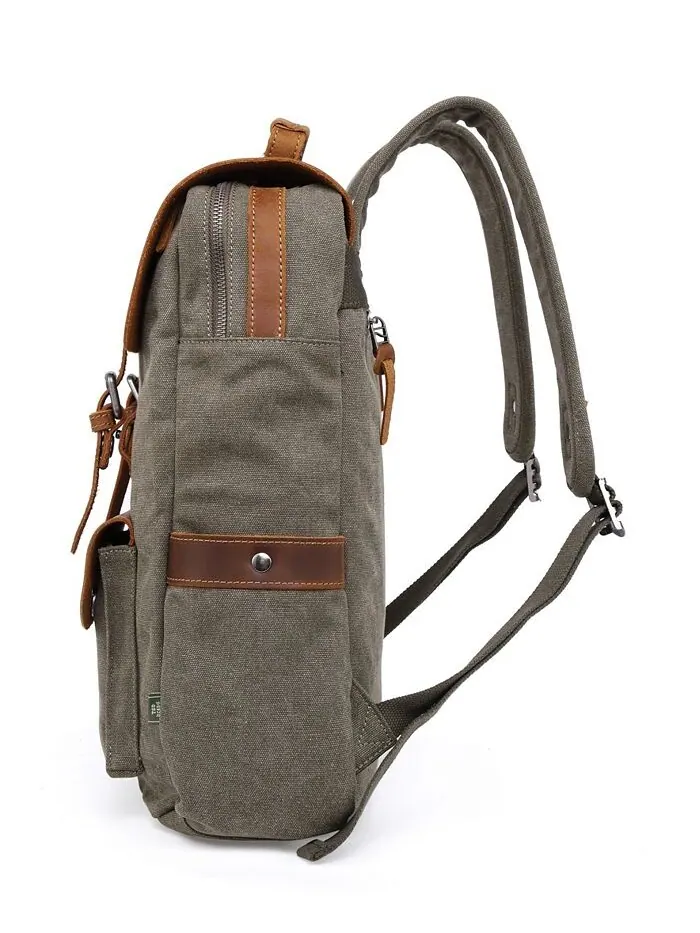 Холщовый рюкзак Valley Hill TSD BRAND — изображение 3 из 10, оливковый
