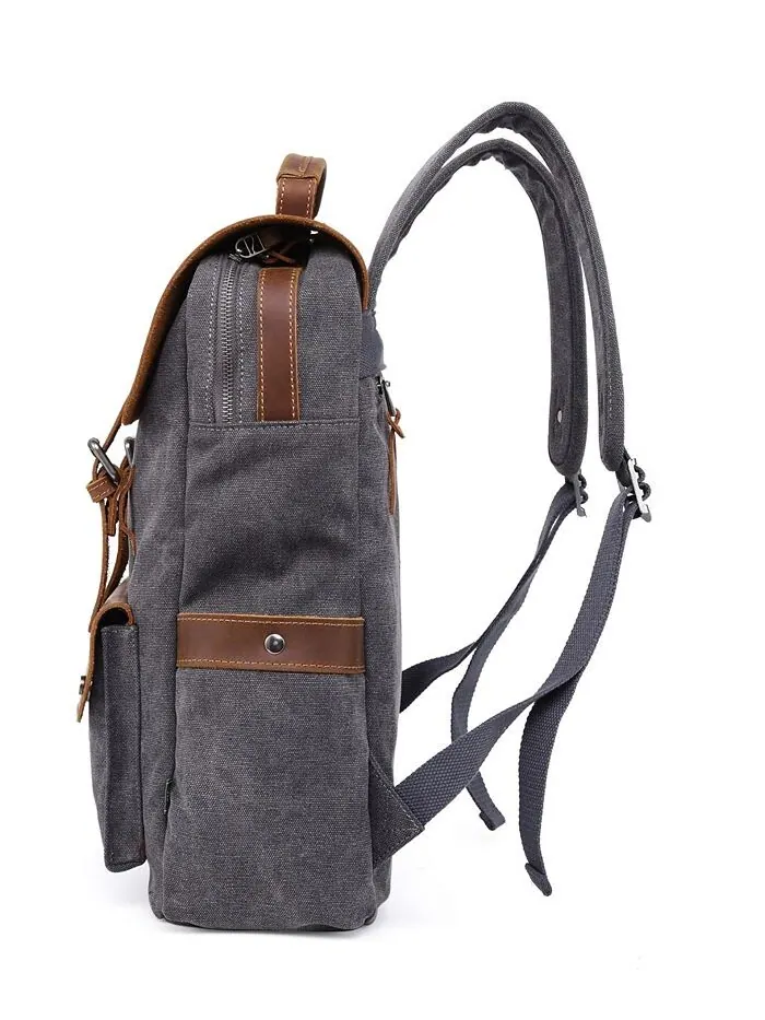 Холщовый рюкзак Valley Hill TSD BRAND — изображение 3 из 10, серый