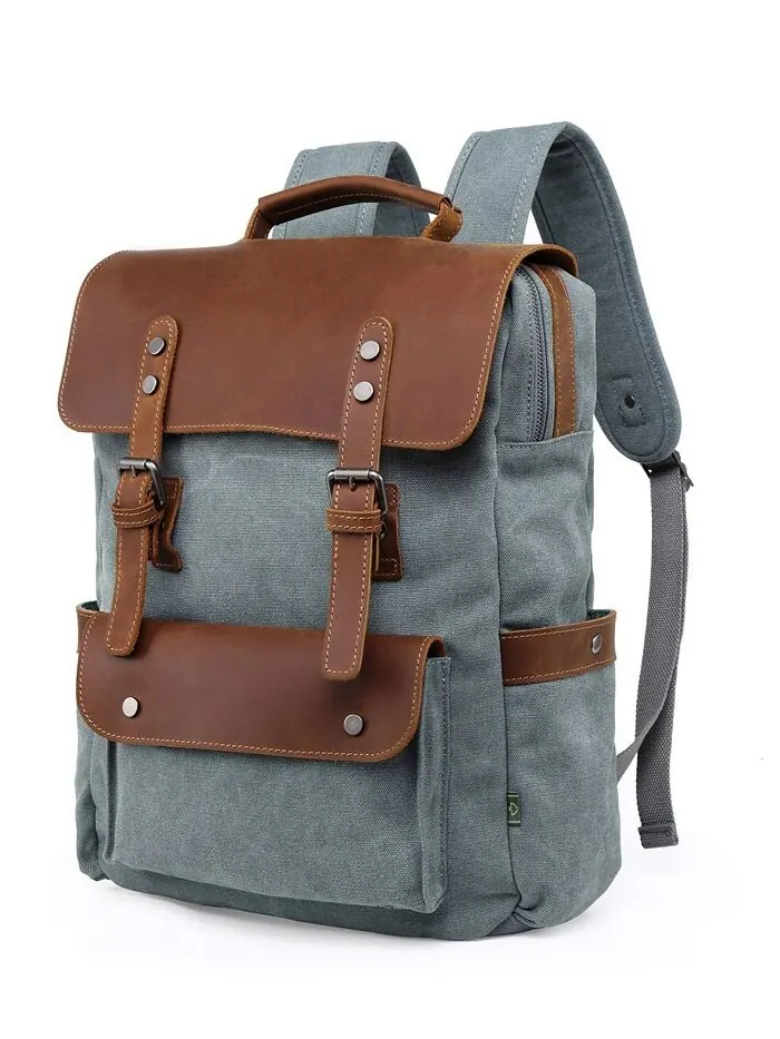 Холщовый рюкзак Valley Hill TSD BRAND — изображение 2 из 10, бирюзовый