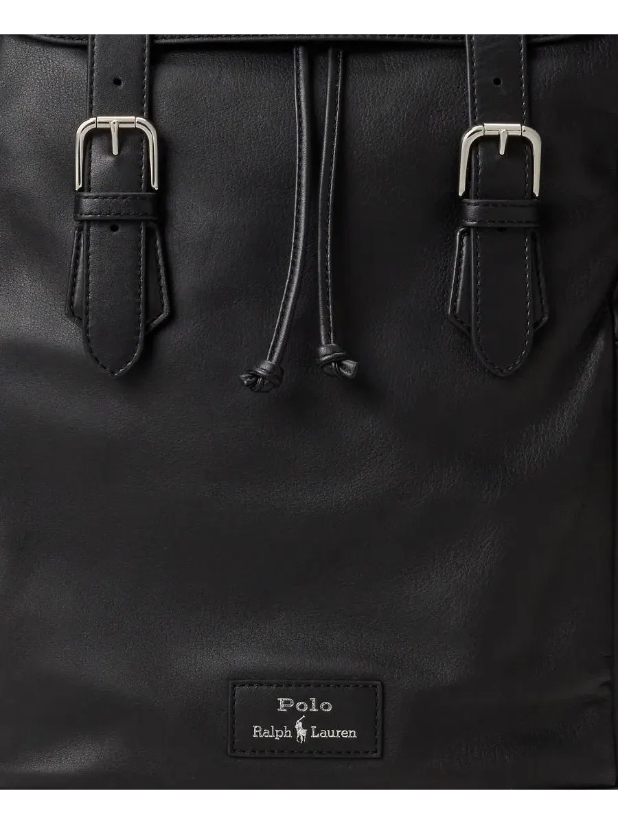 Рюкзак мужской Polo Ralph Lauren натуральная кожа — изображение 4 из 5, черный