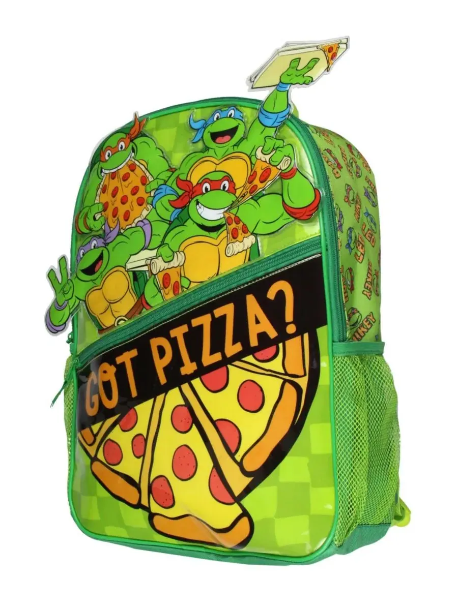 Рюкзак с принтом TMNT Got Pizza Travel School Dual Compartment Teenage Mutant Ninja Turtles