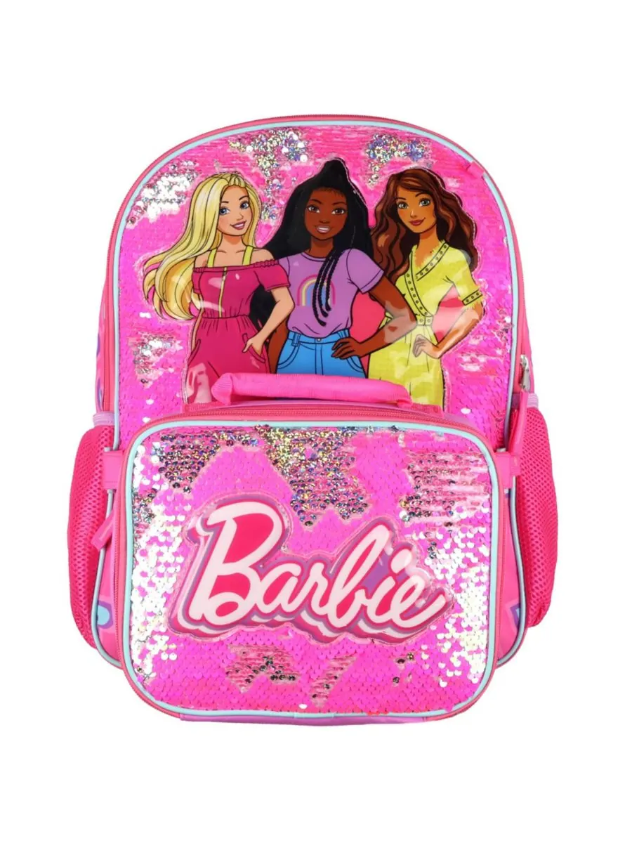 Набор из 5 предметов с подходящим ланч-боксом, школьной сумкой и рюкзаком Barbie — изображение 2 из 3, нет цвета