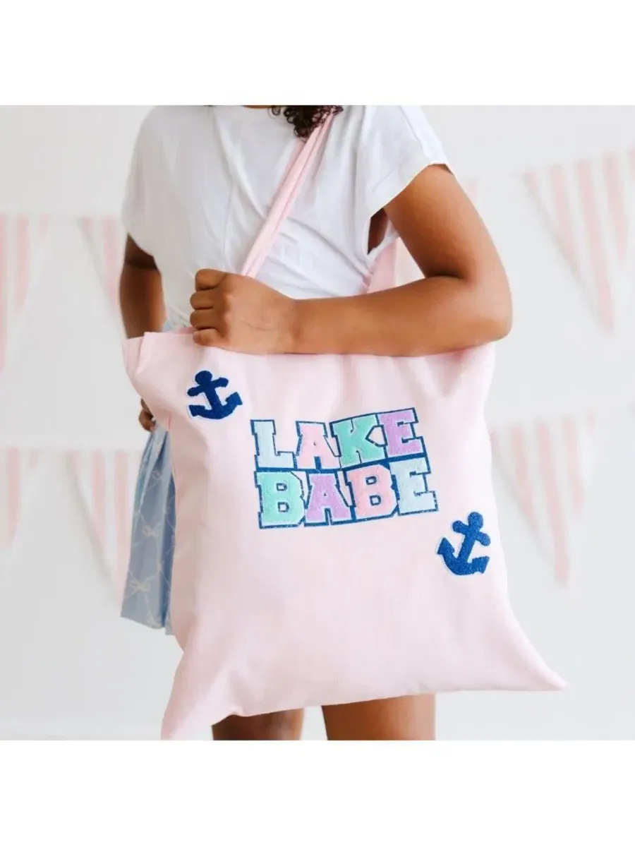 Сумка-шопер с аппликацией Lake Babe Patch Sweet Wink — изображение 2 из 4, розовый