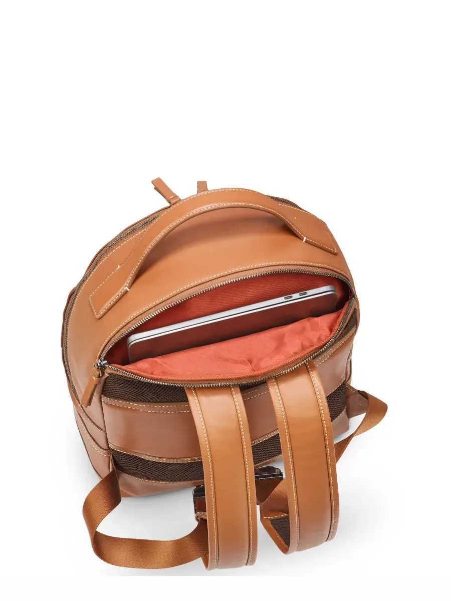 Рюкзак унисекс Delsey Paris Chatelet 31 натуральная кожа — изображение 4 из 7, коричневый