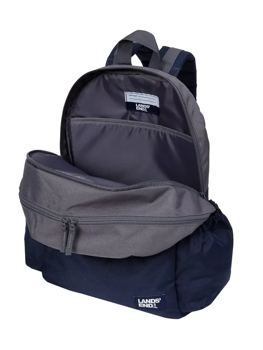 Рюкзак школьный детский Techpack Medium Lands' End — изображение 4 из 4, классический темно-синий