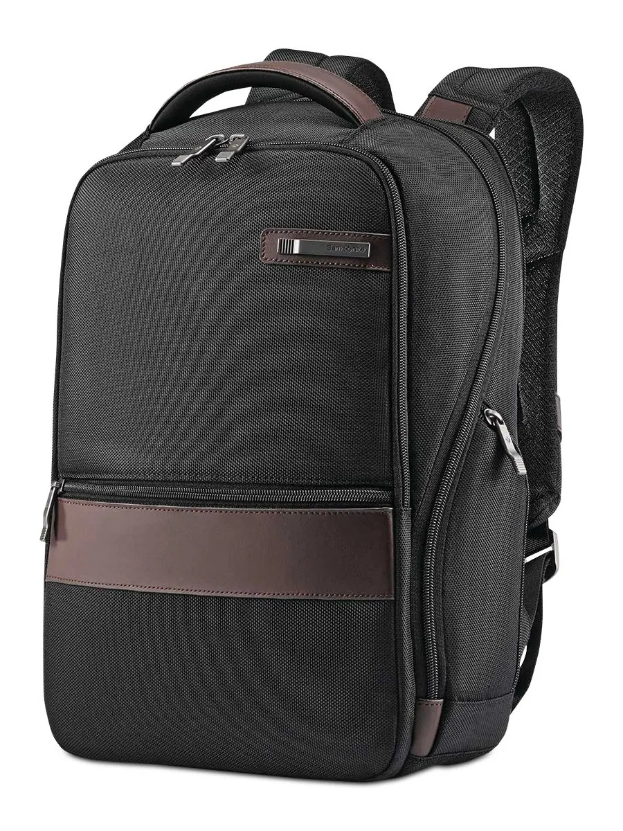 Рюкзак мужской Samsonite Kombi натуральная кожа — изображение 9 из 10, черный/коричневый