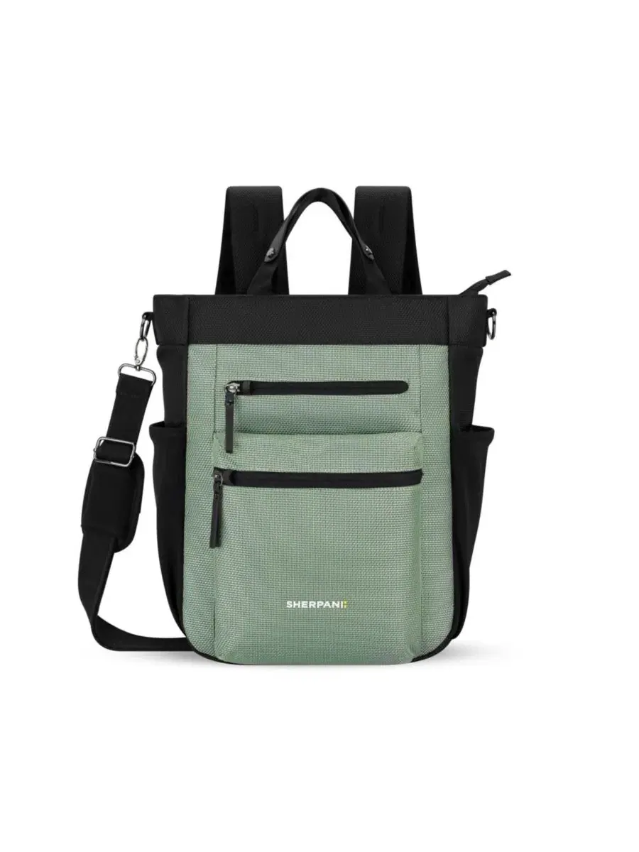 Рюкзак-трансформер с защитой от краж Soleil Anti-theft Travel Backpack Sherpani — изображение 1 из 4, зеленый