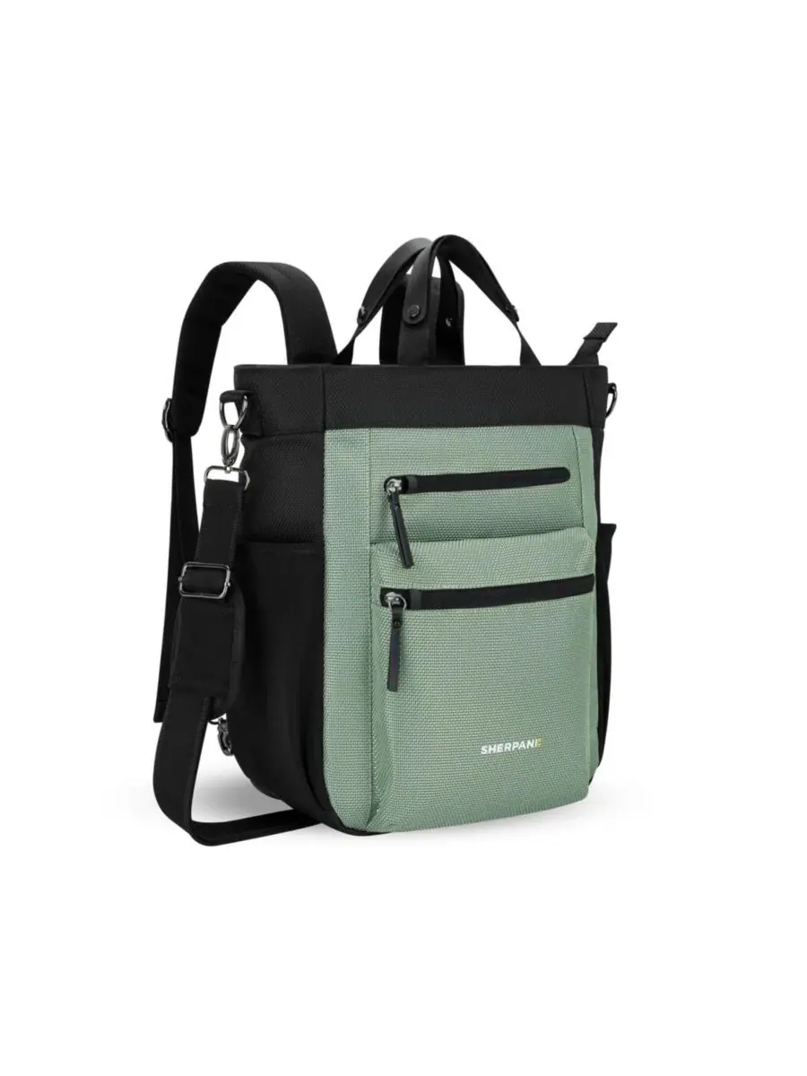 Рюкзак-трансформер с защитой от краж Soleil Anti-theft Travel Backpack Sherpani — изображение 3 из 4, зеленый