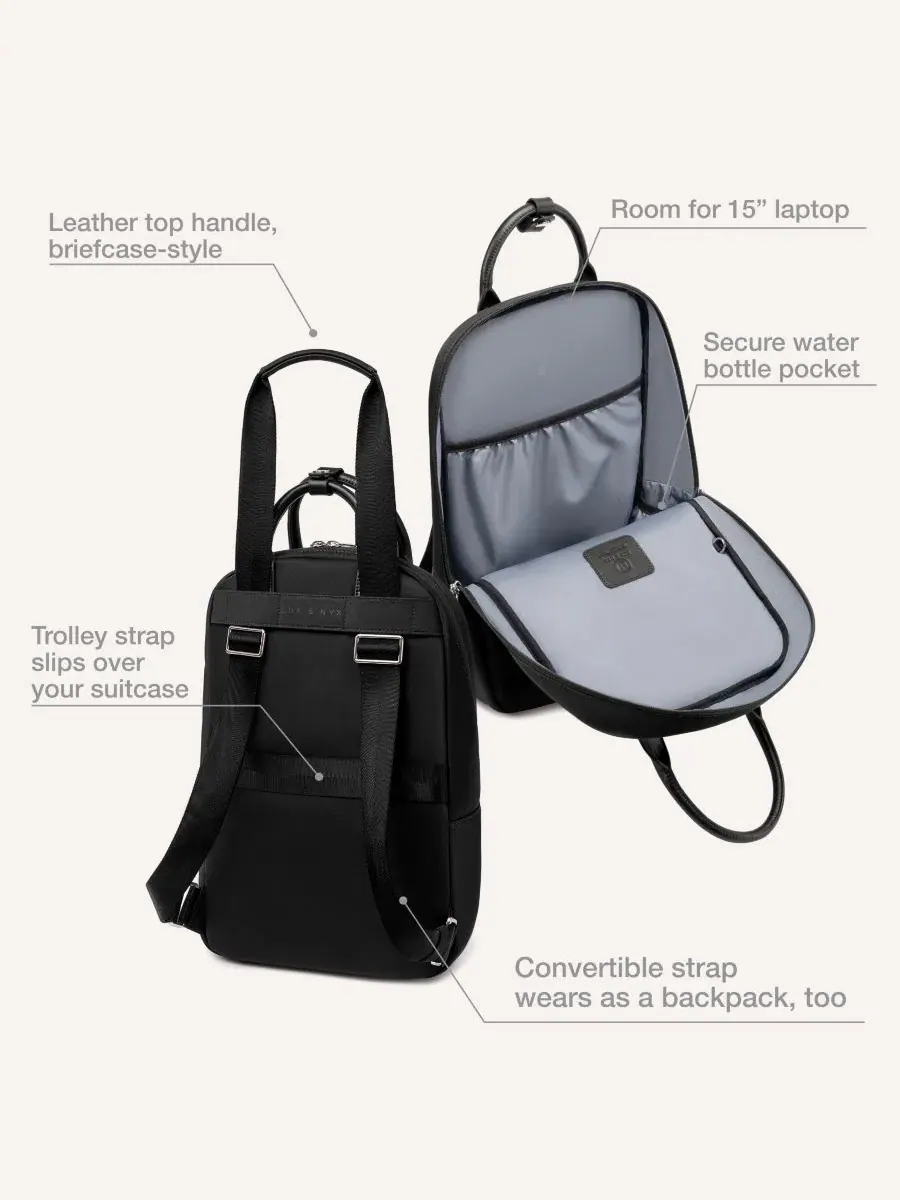 Рюкзак-трансформер Origami Slim Convertible 15" Laptop Backpack Lux & Nyx — изображение 3 из 10, черный