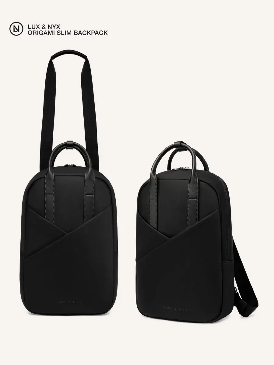 Рюкзак-трансформер Origami Slim Convertible 15" Laptop Backpack Lux & Nyx — изображение 7 из 10, черный