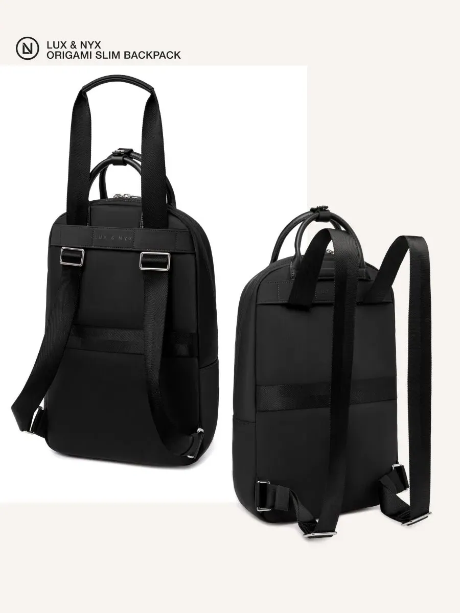 Рюкзак-трансформер Origami Slim Convertible 15" Laptop Backpack Lux & Nyx — изображение 8 из 10, черный
