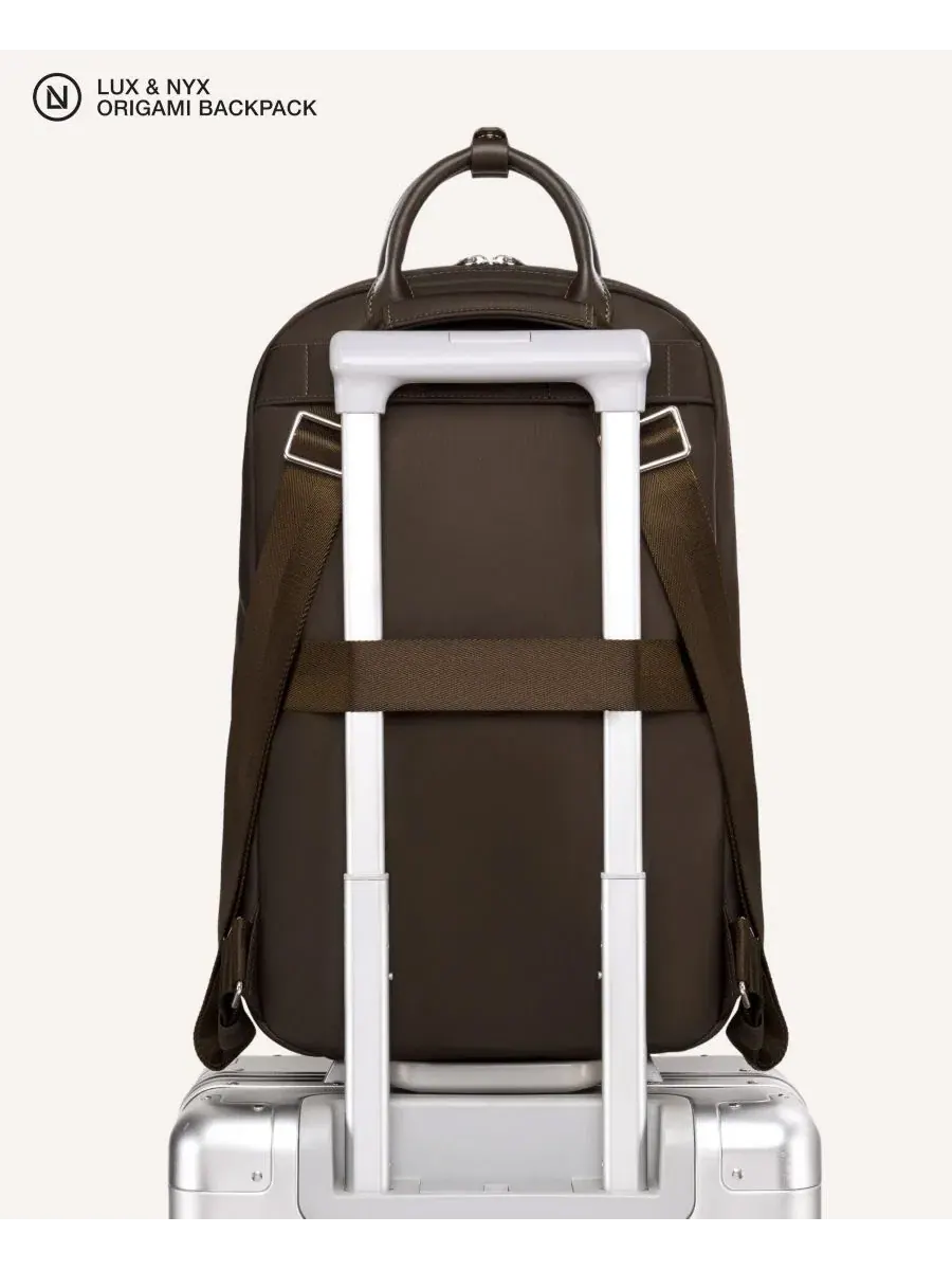 Рюкзак Origami Slim Convertible 15" для ноутбука Lux & Nyx — изображение 10 из 10, коричневый