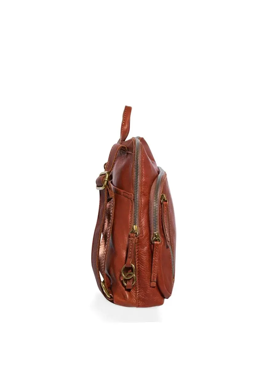Рюкзак Кливленда среднего размера American Leather Co., Brandy Smooth — изображение 3 из 5
