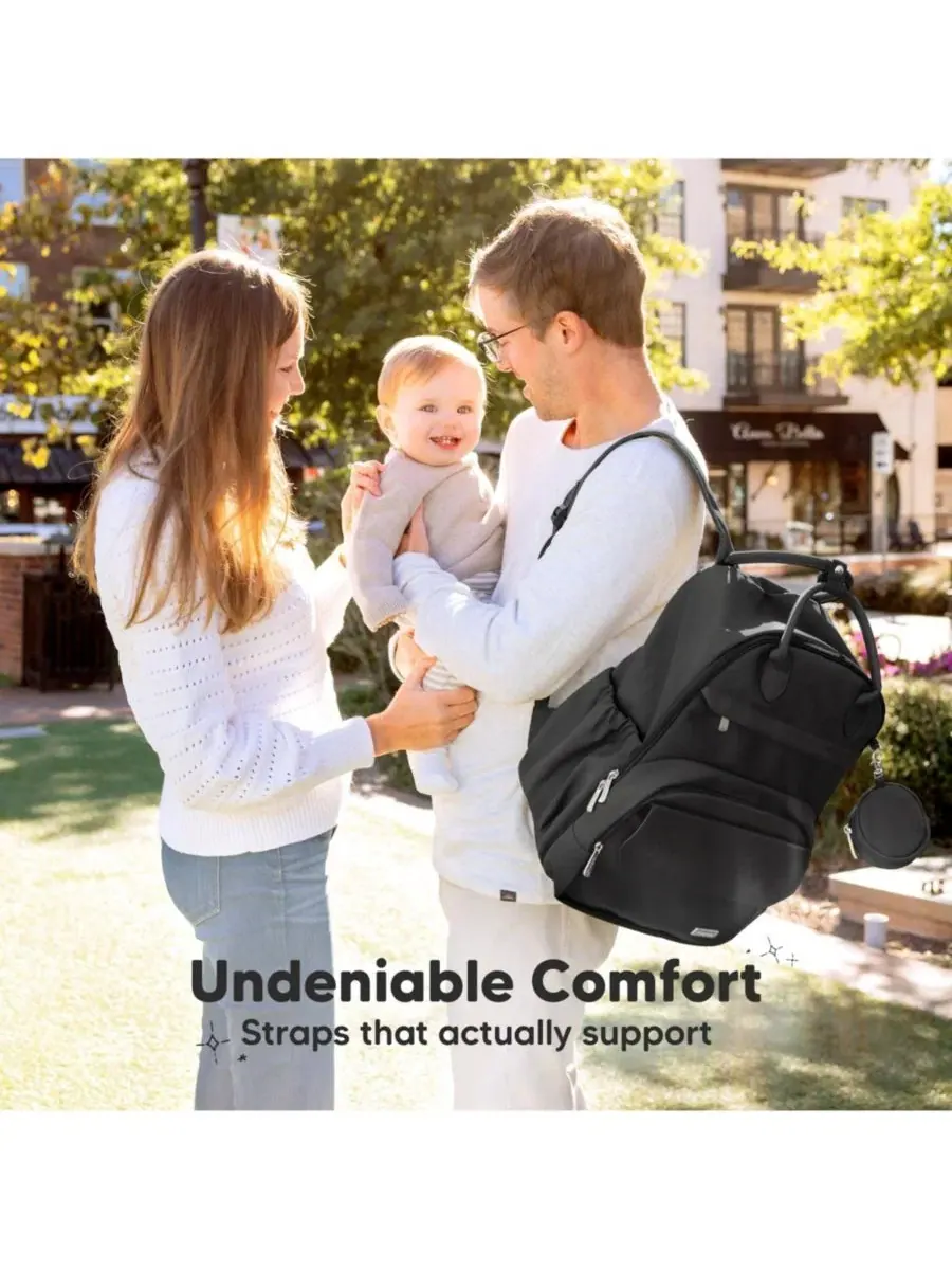 Рюкзак-сумка для подгузников Play Diaper Bag Backpack с портативным пеленальным ковриком, сумка для — изображение 8 из 9