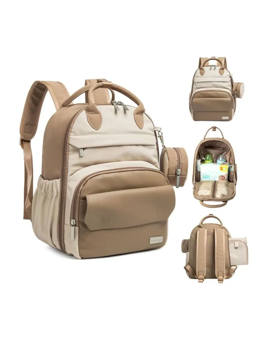 Рюкзак-сумка для подгузников Play Diaper Bag Backpack с портативным пеленальным ковриком, сумка для — изображение 1 из 9