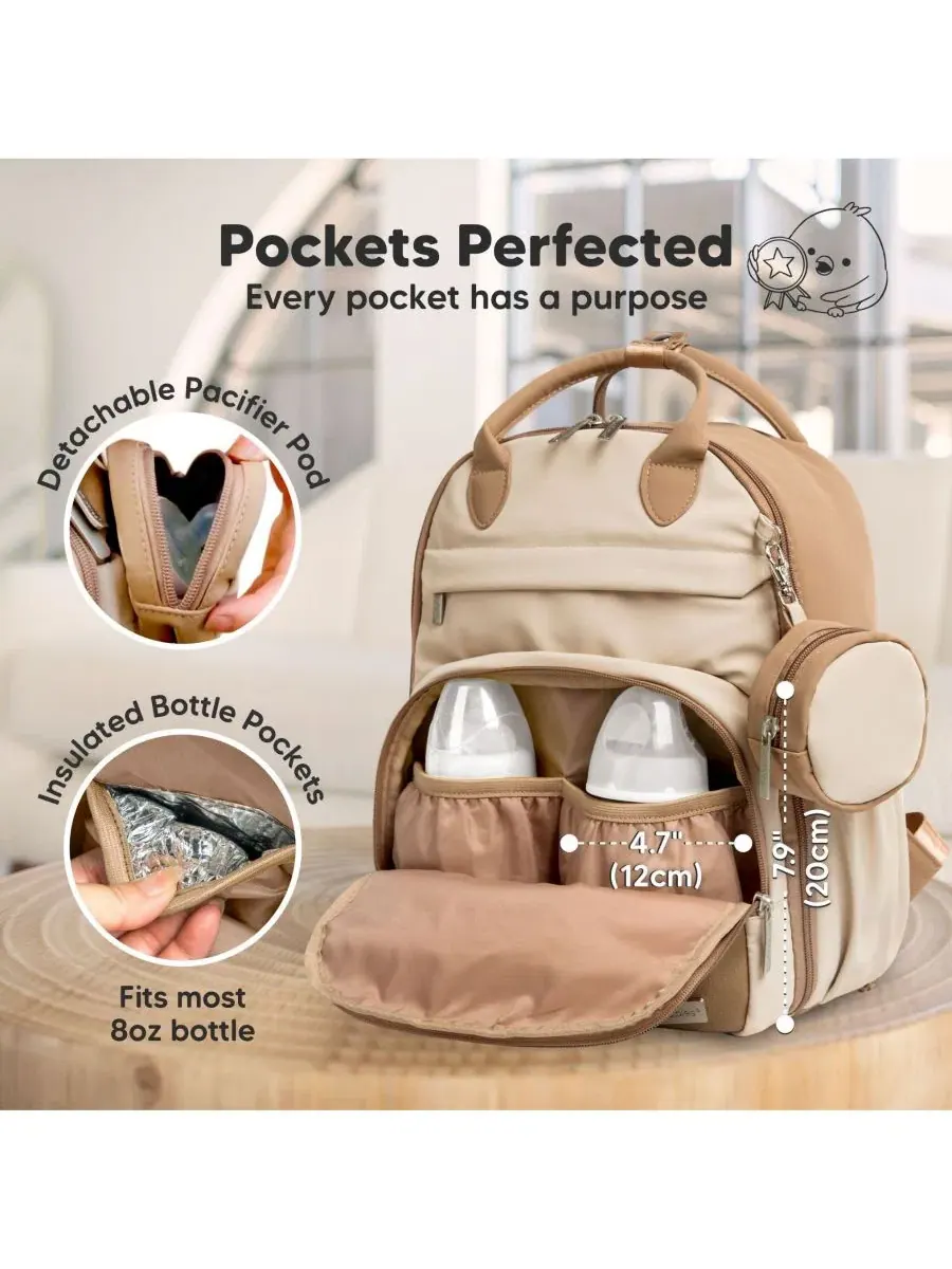 Рюкзак-сумка для подгузников Play Diaper Bag Backpack с портативным пеленальным ковриком, сумка для — изображение 3 из 9