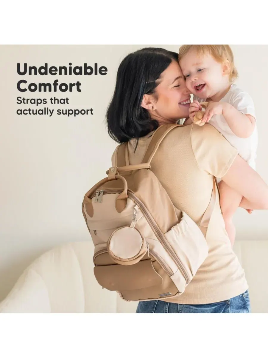 Рюкзак-сумка для подгузников Play Diaper Bag Backpack с портативным пеленальным ковриком, сумка для — изображение 8 из 9